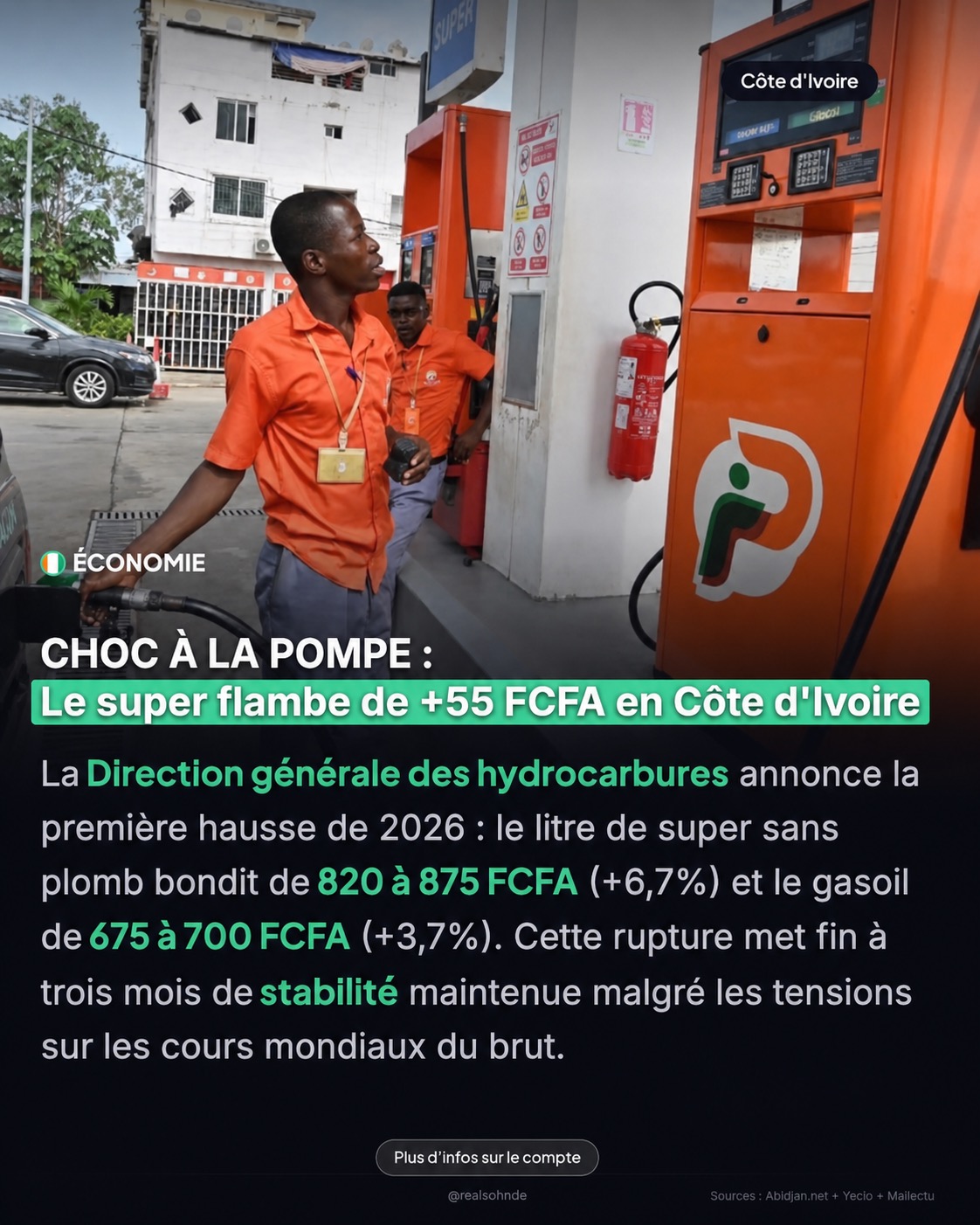 Côte d&rsquo;Ivoire et Bénin : l&rsquo;essence à la pompe, un écart de prix révélateur