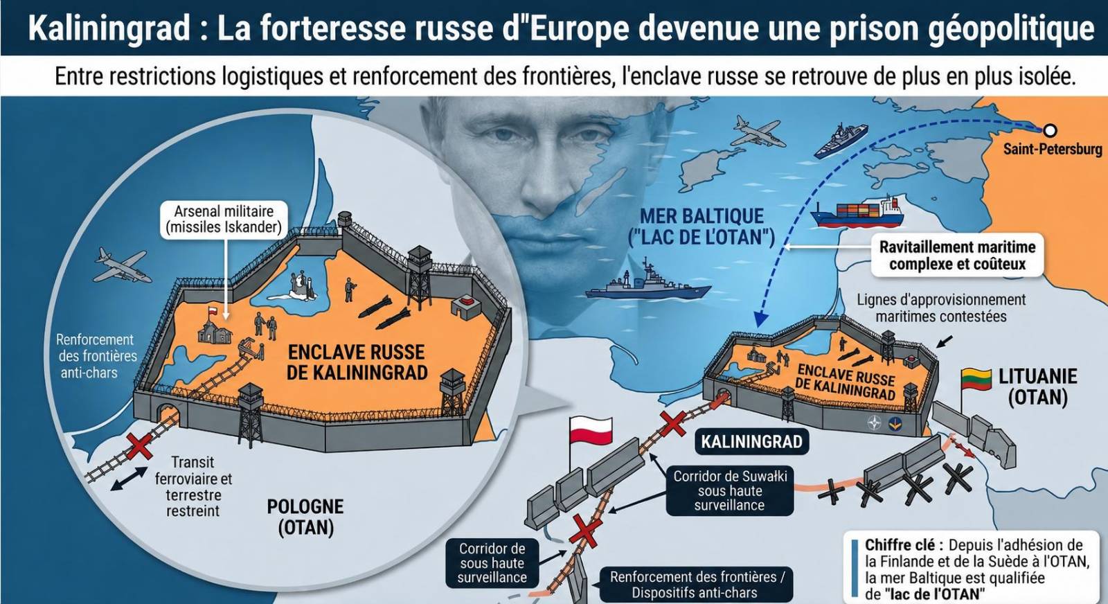Kaliningrad, l&rsquo;enclave russe asphyxiée par les sanctions de l&rsquo;OTAN