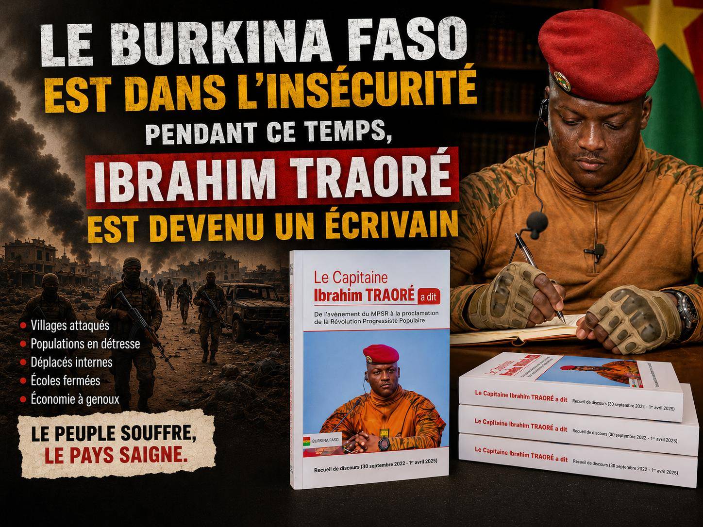 Crise au Burkina Faso : sécurité oubliée, livres de propagande écrits