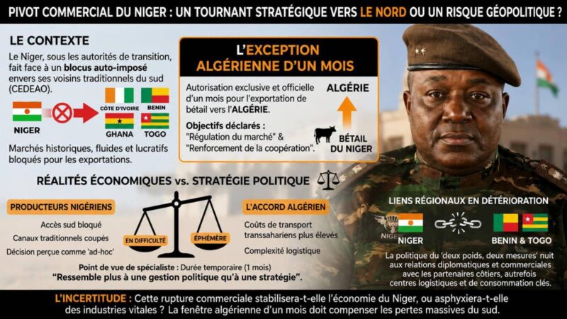Niger : une ouverture commerciale vers l&rsquo;Algérie pour contourner les tensions régionales