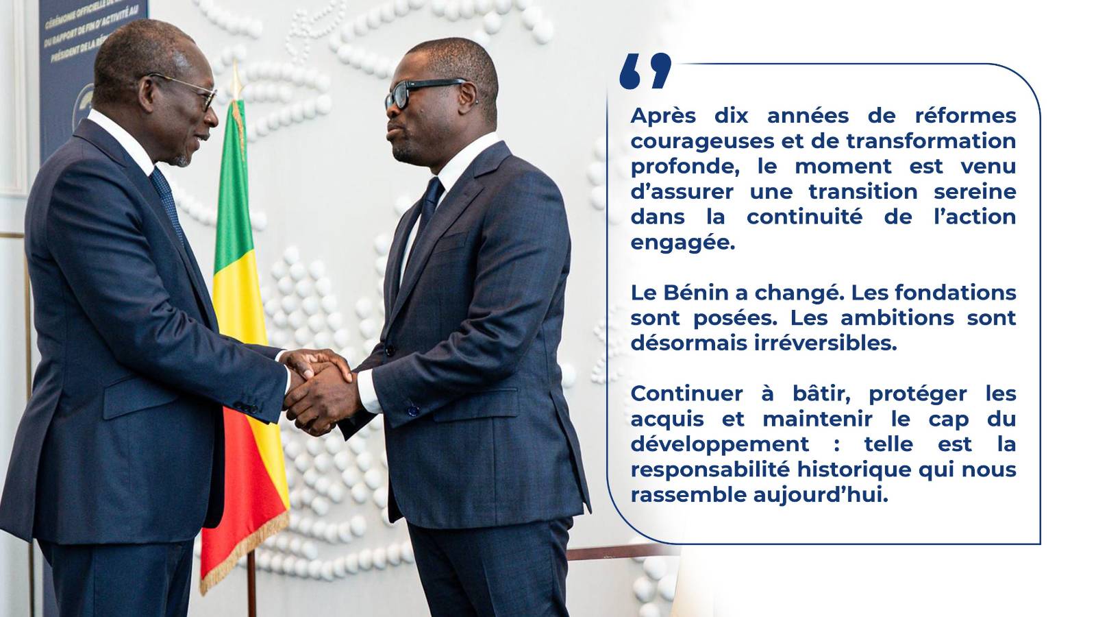 Bénin : l&rsquo;héritage de Patrice Talon et les défis de Romuald Wadagni
