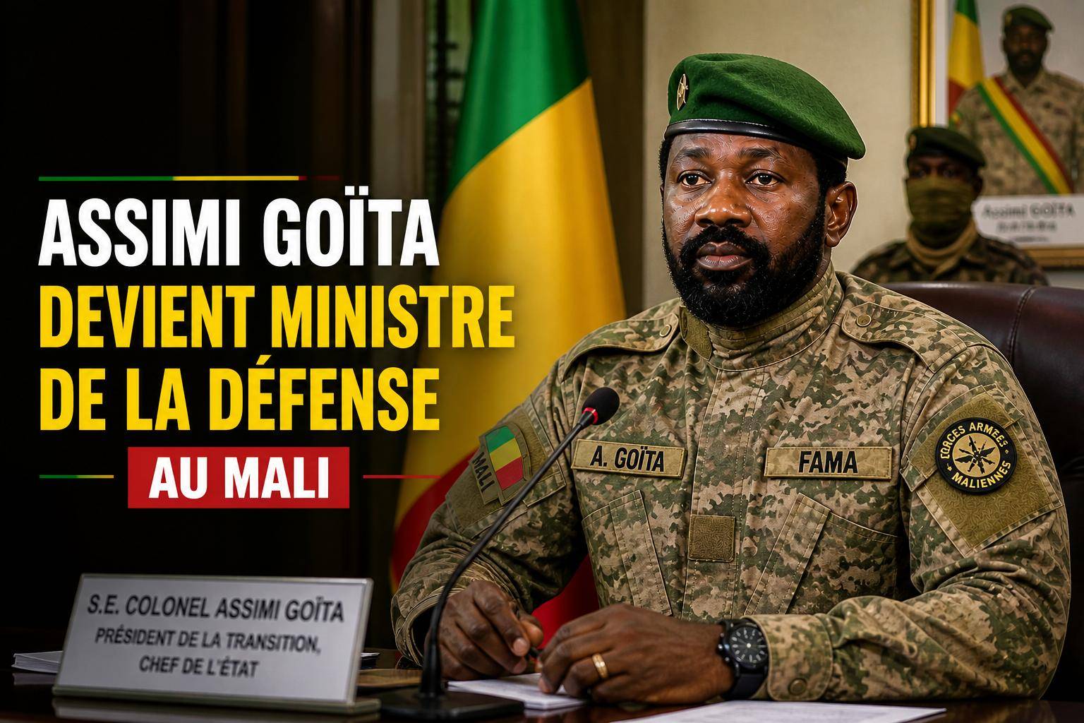 Mali : assimi goïta assume la présidence et la défense face à l&rsquo;instabilité de Kidal