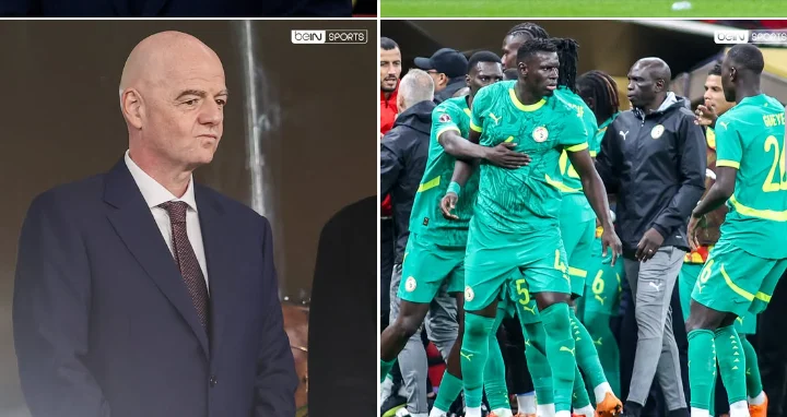 Gianni Infantino, président de la FIFA, lors d'une conférence de presse