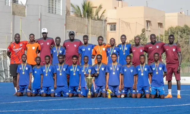 L’équipe de Dakar Sacré-Cœur, vainqueur du festival Future Stars League U15