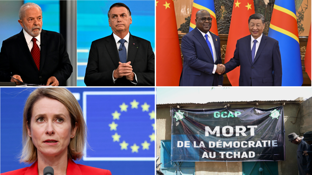 photomontage illustrant l'actualité politique au Tchad
