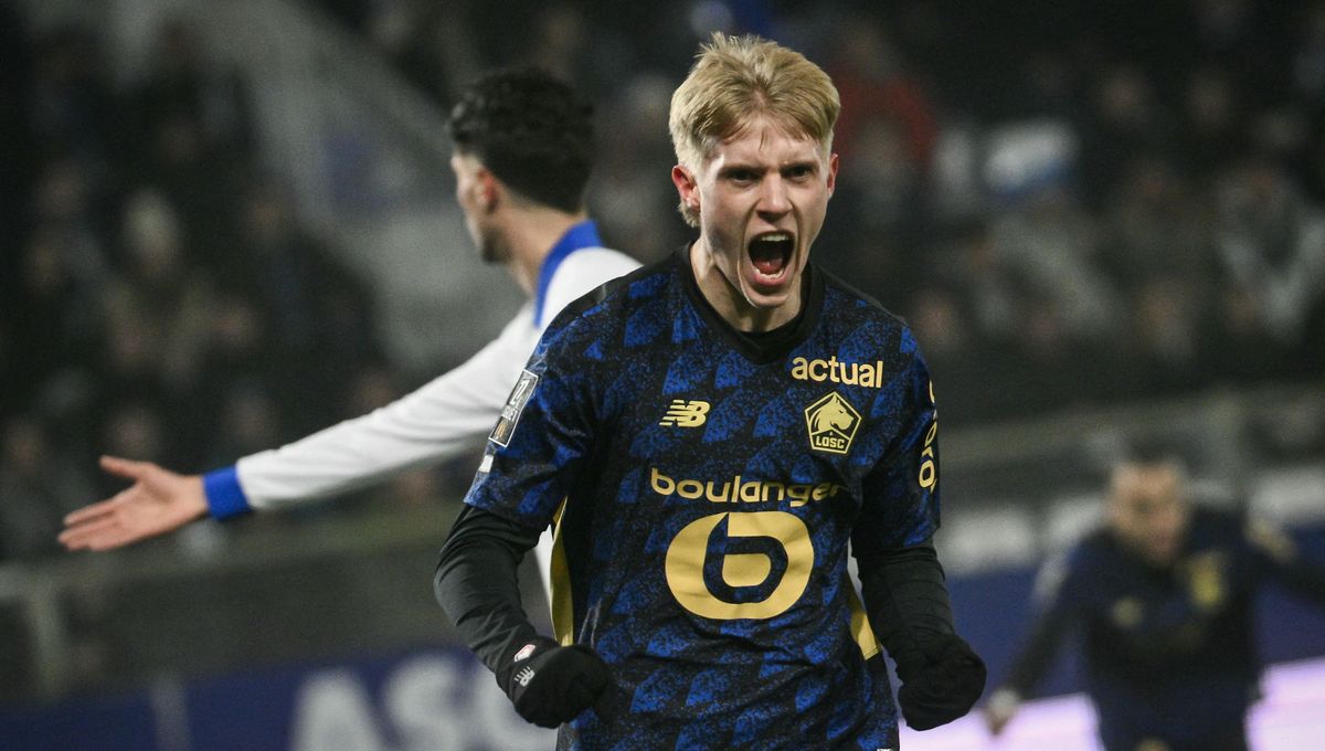 Les joueurs du LOSC en action lors du match aller contre Auxerre