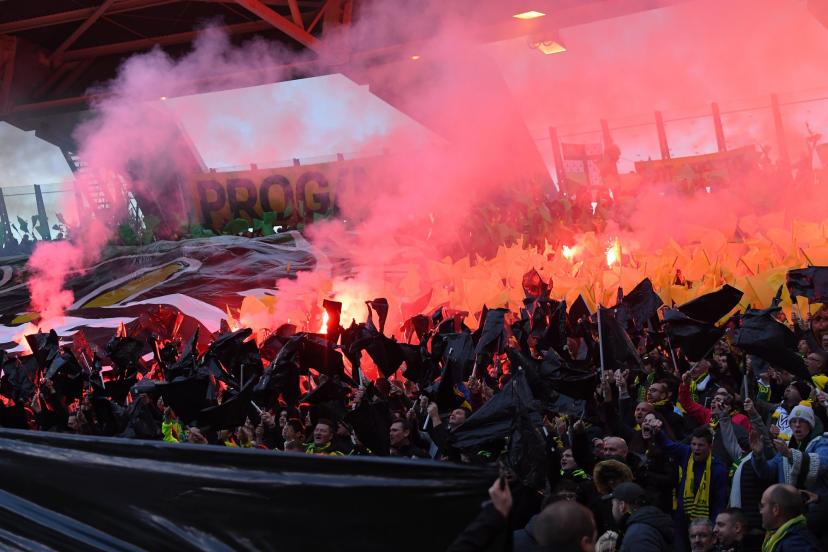 Des supporters de la Tribune Loire, en 2019.