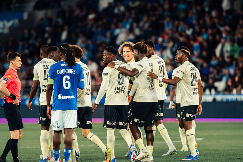 L'AS Monaco en action contre le RC Strasbourg