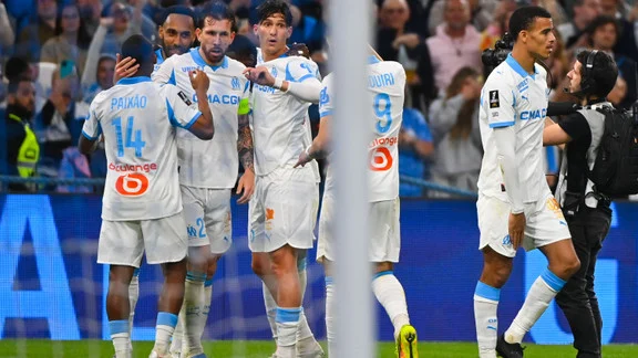 Leonardo Balerdi, défenseur de l’Olympique de Marseille, pendant un match