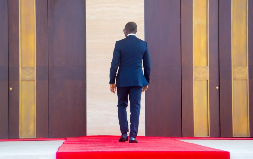Patrice Talon lors de son discours de départ