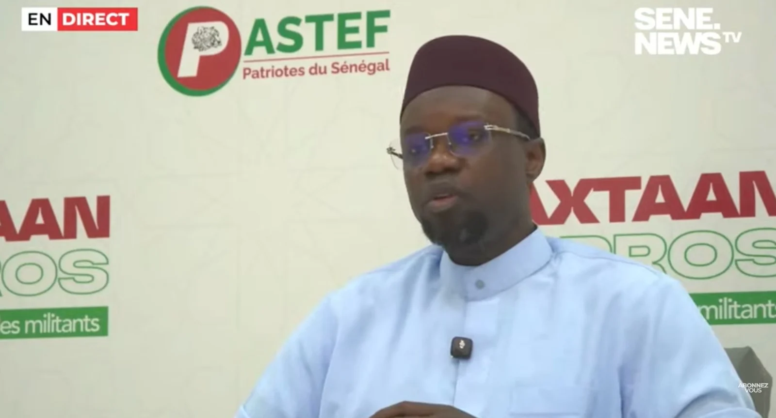 Ousmane Sonko lors d'une réunion gouvernementale
