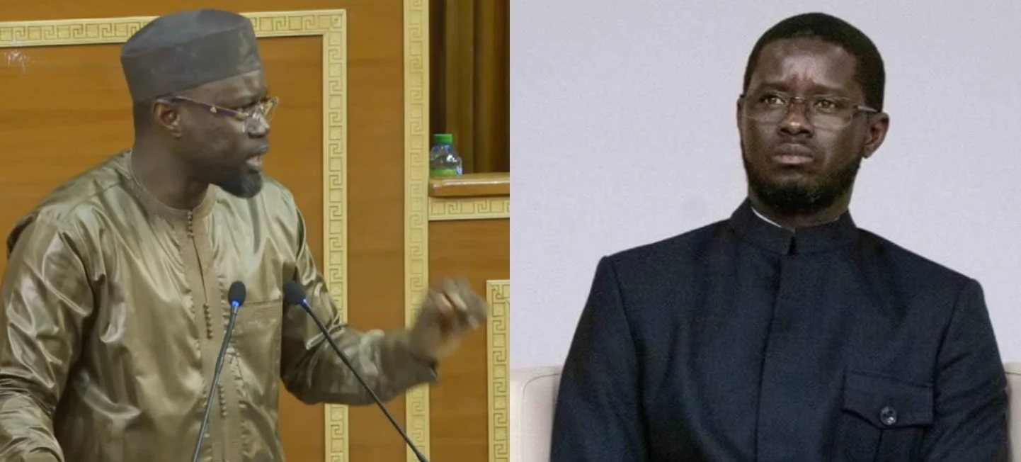 Portrait de Ousmane Sonko et Bassirou Diomaye Faye