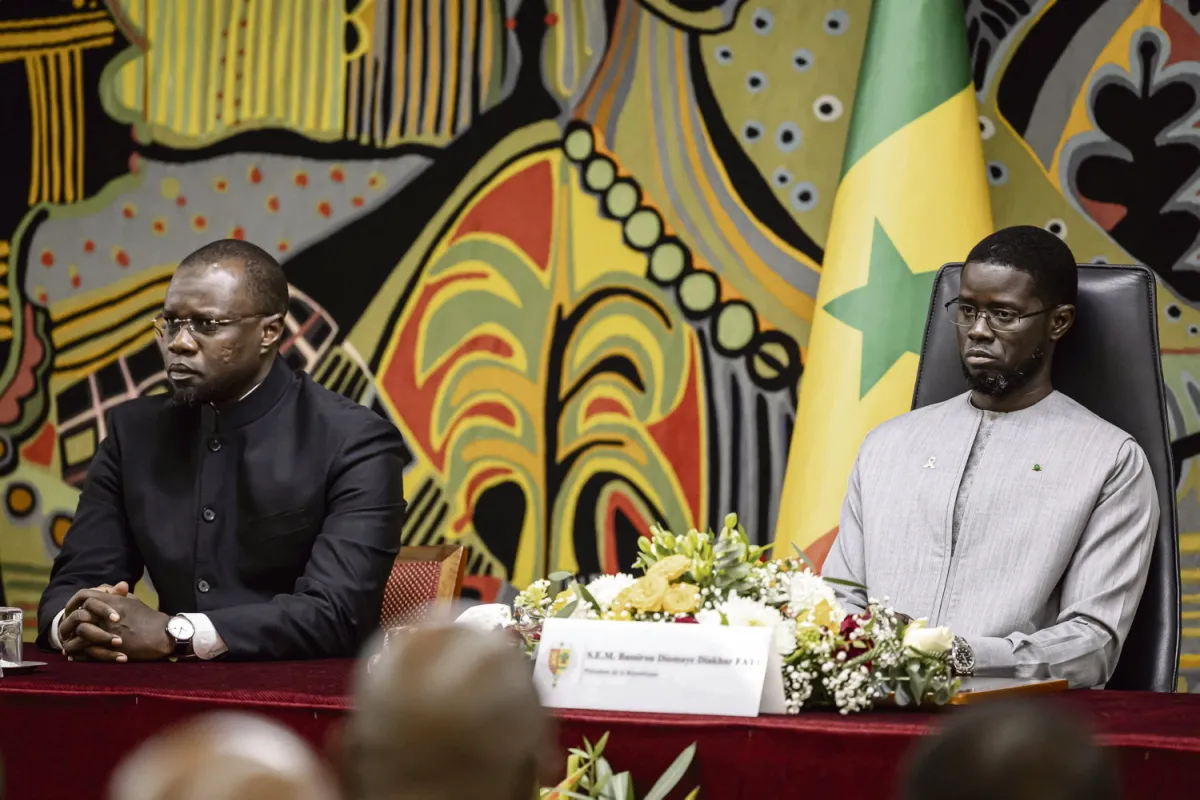 Portrait de Bassirou Diomaye Faye et Ousmane Sonko