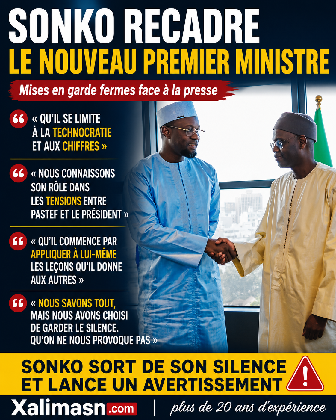 Discours intégral en wolof du président sonko à l’assemblée nationale