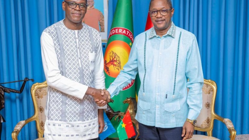 Le nouveau responsable de l&rsquo;ONUDC au Burkina Faso rencontre le ministre des Affaires étrangères