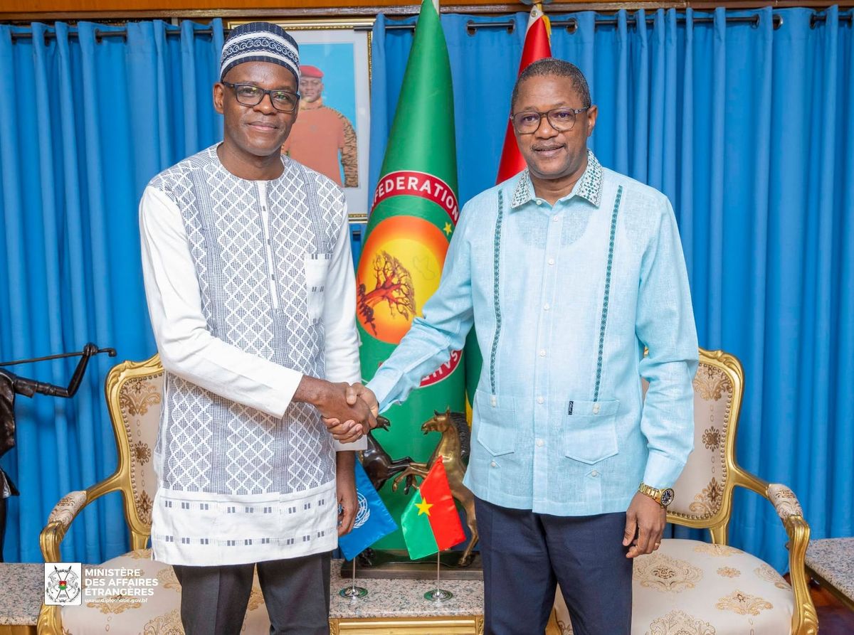 Le nouveau responsable de l&rsquo;ONUDC au Burkina Faso rencontre le ministre des Affaires étrangères