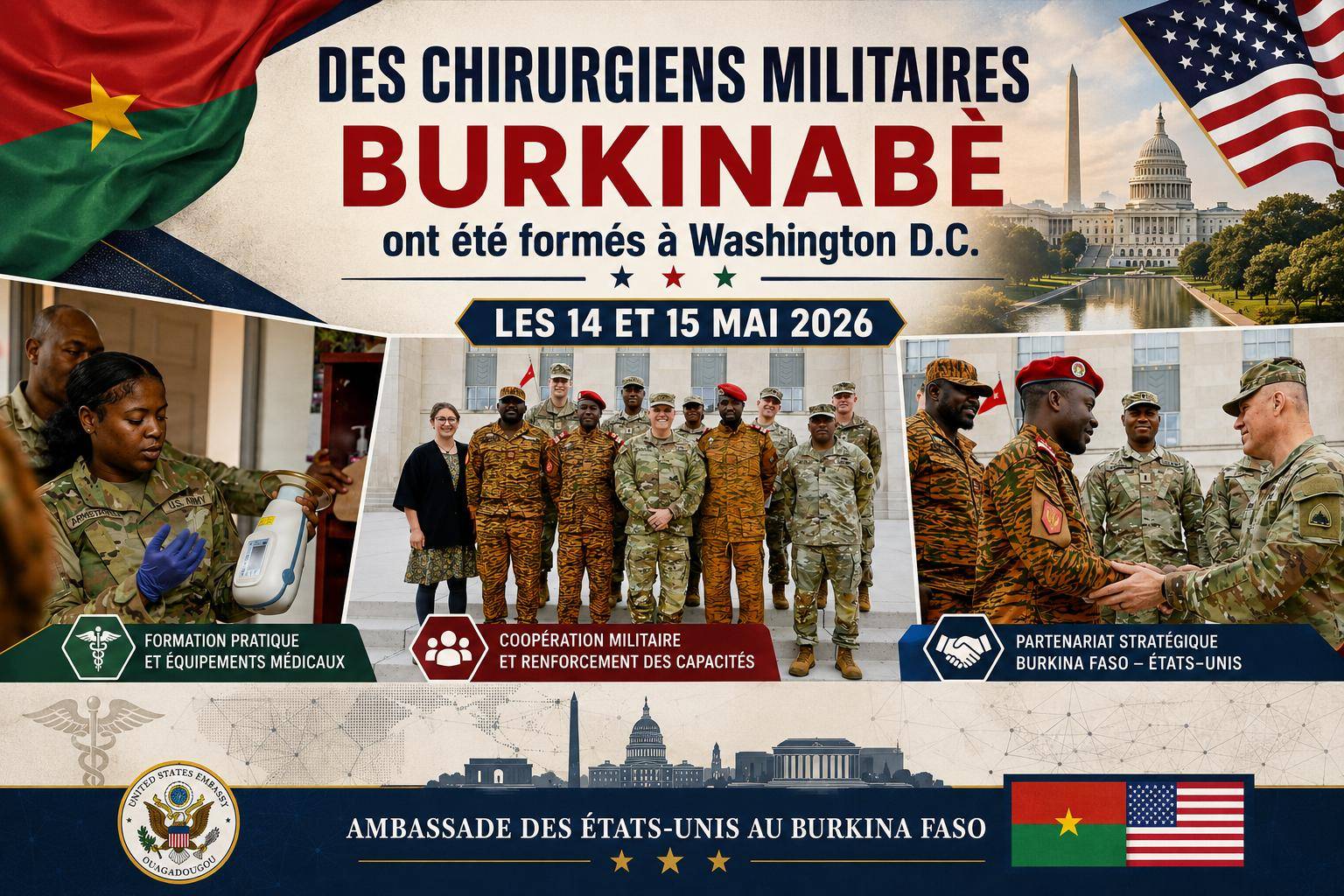 Chirurgiens militaires burkinabè à Washington : le paradoxe de l&rsquo;AES
