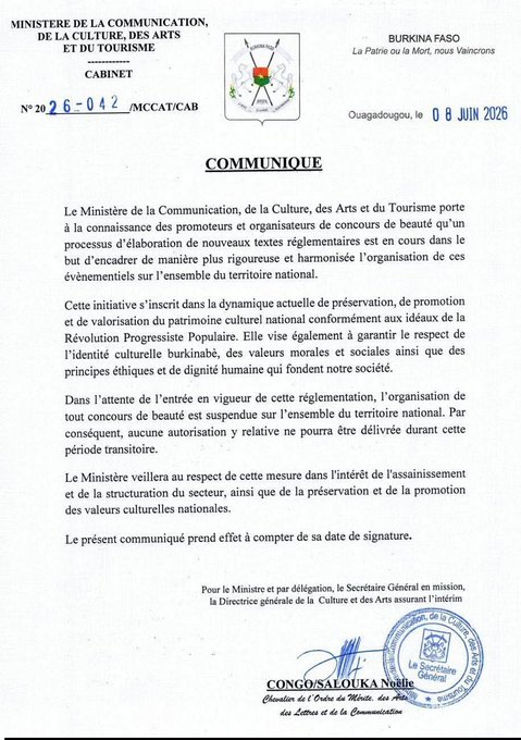 Burkina Faso: l&rsquo;interdiction des concours de beauté, symptôme d&rsquo;un autoritarisme rampant
