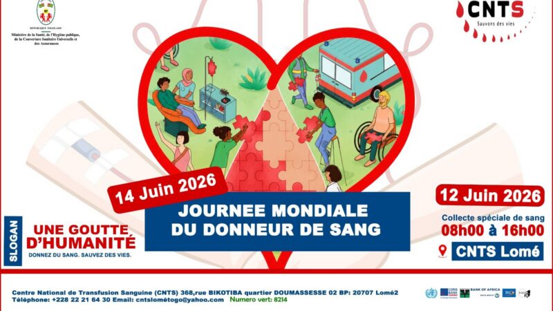 Togo : une collecte de sang géante à Lomé le 12 juin 2026