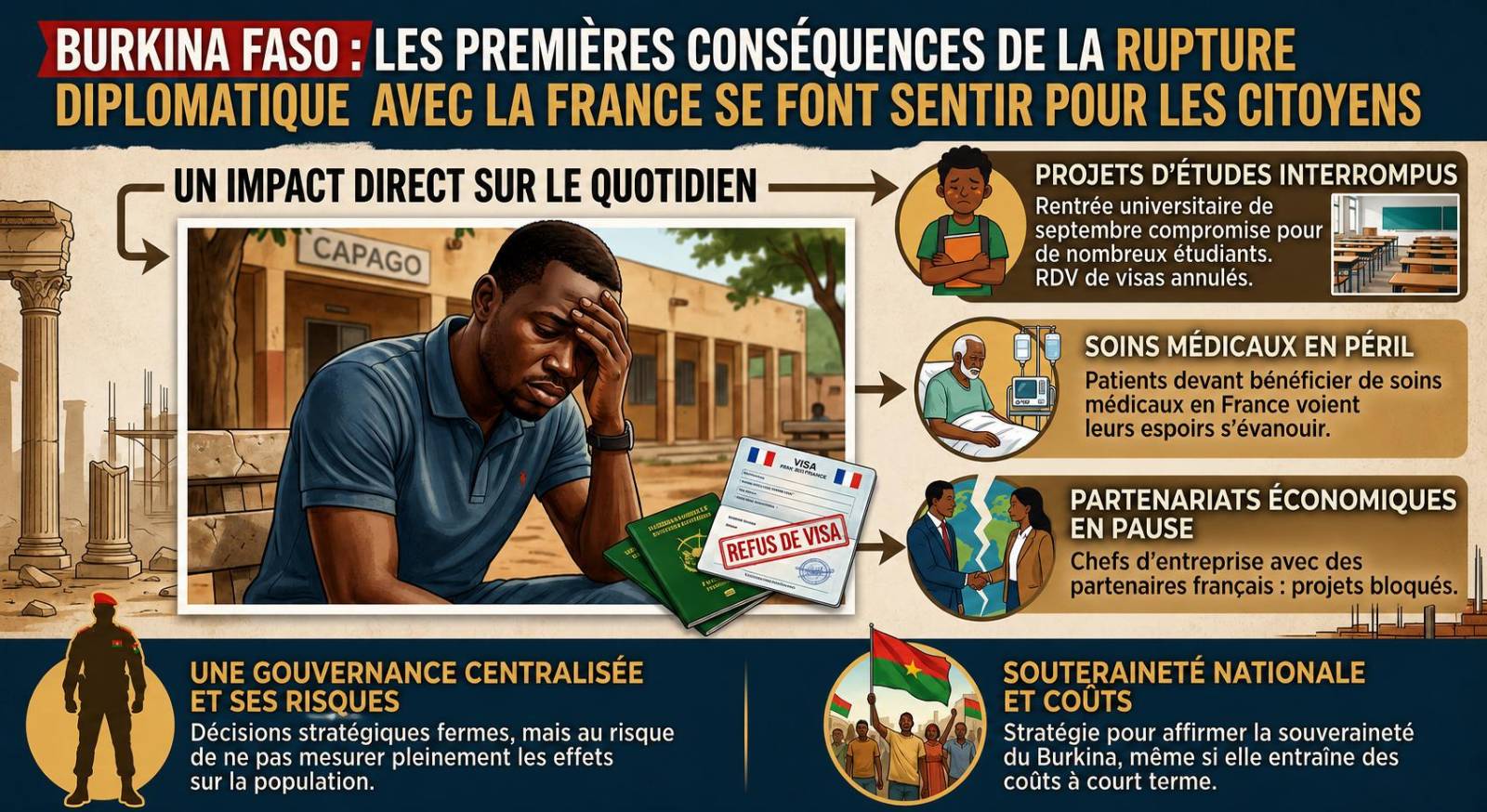 Burkina Faso : les premières répercussions de la rupture avec la France sur la population