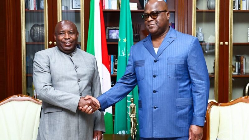 Kinshasa : Tshisekedi et Ndayishimiye unissent leurs forces pour la paix et la santé