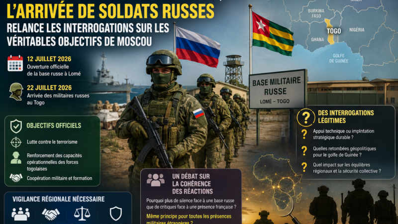 Togo : soldats russes, une nouvelle donne pour la sécurité en afrique de l&rsquo;ouest