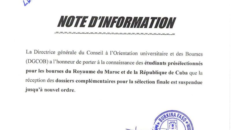 Burkina Faso : la fin des bourses marocaines, une attaque contre l&rsquo;avenir des étudiants