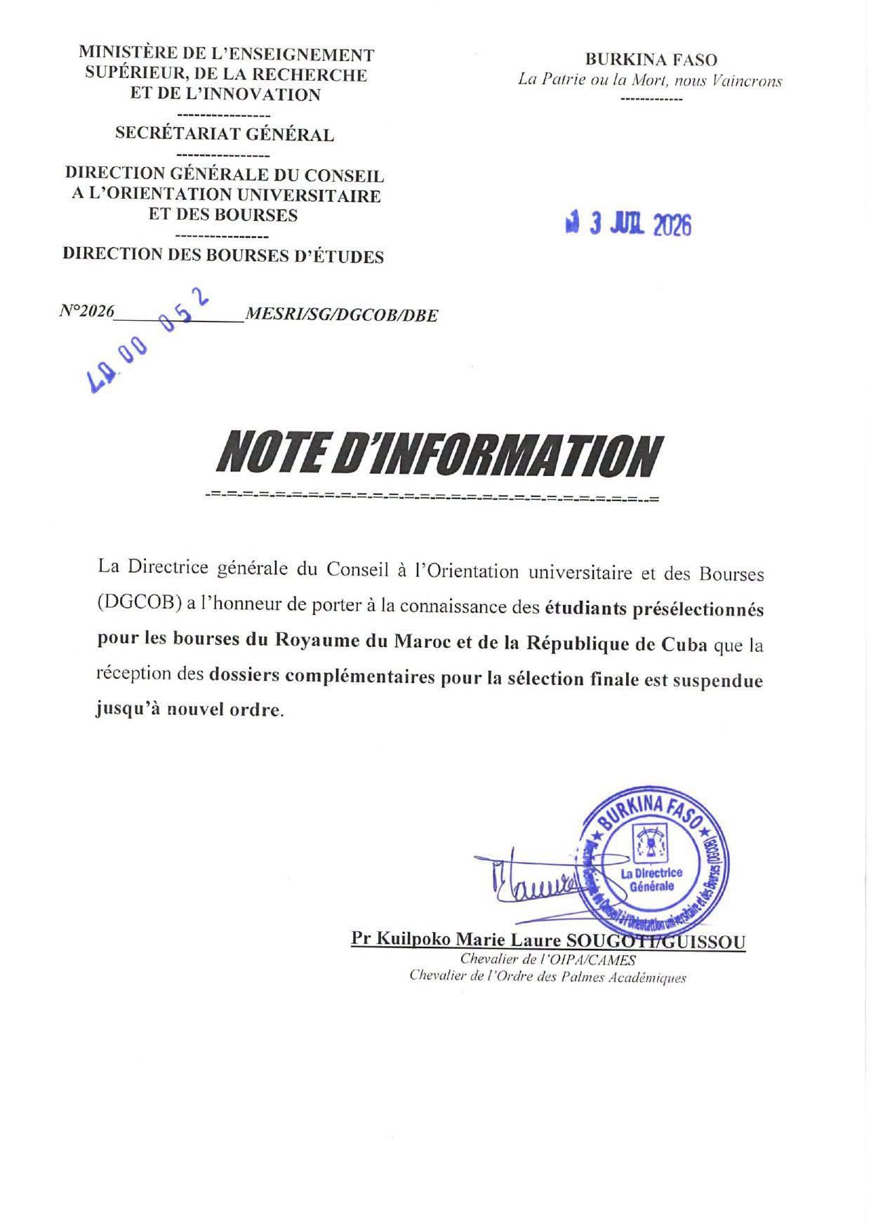 Burkina Faso : la fin des bourses marocaines, une attaque contre l&rsquo;avenir des étudiants