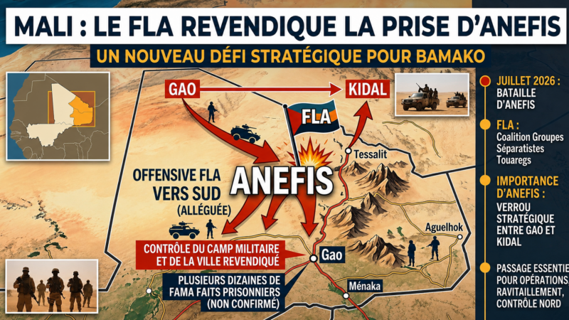 La tension monte au Mali : Anefis sous le contrôle du FLA, une prison attaquée près de Bamako