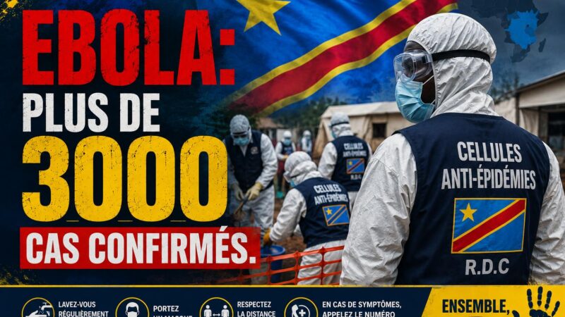 Ébola en RDC : crise sanitaire aggravée avec plus de 3 000 cas confirmés