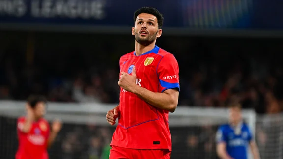 Gonçalo Ramos, attaquant portugais du PSG, en action