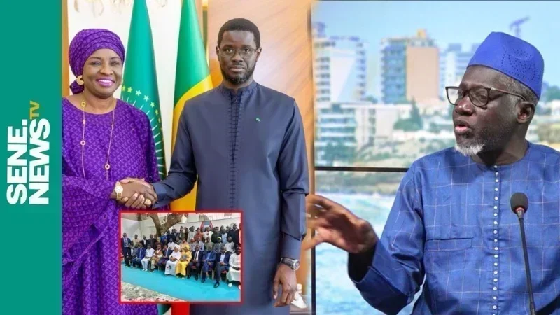 Imam Kanté et Bassirou Diomaye Faye lors d'un rassemblement politique