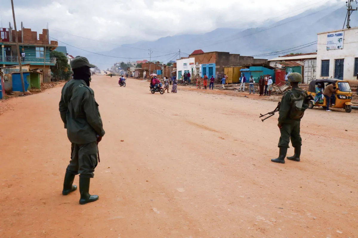 Carte des zones de conflit dans les provinces du Kivu en République démocratique du Congo