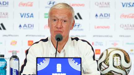 Didier Deschamps en conférence de presse avant la petite finale de Coupe du monde France-Angleterre, le 17 juillet 2026, à Miami.