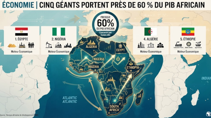 Carte économique des pays africains
