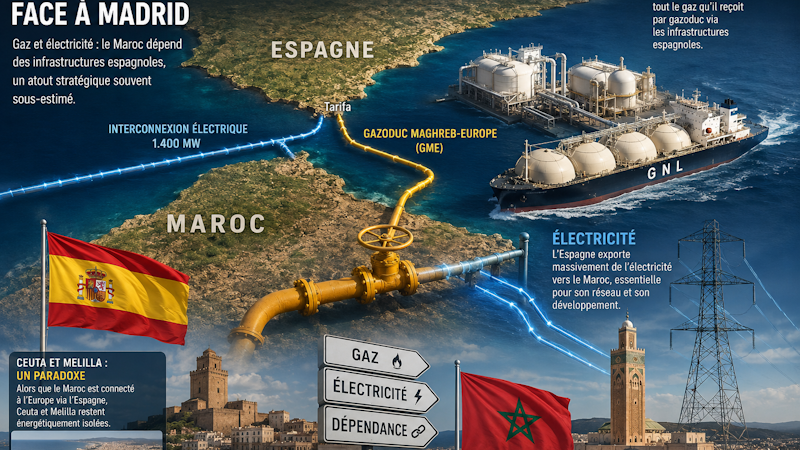 Dépendance énergétique entre le Maroc et l&rsquo;Espagne : un atout caché pour Madrid