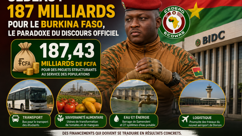 CEDEAO : les 187 milliards de francs cfa au Burkina Faso, un soutien financier inavoué