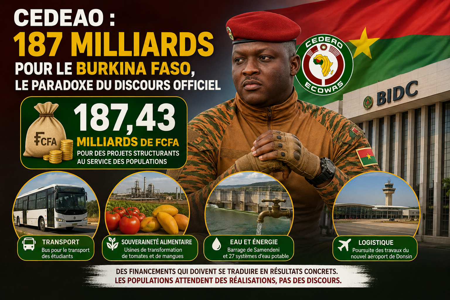 CEDEAO : les 187 milliards de francs cfa au Burkina Faso, un soutien financier inavoué