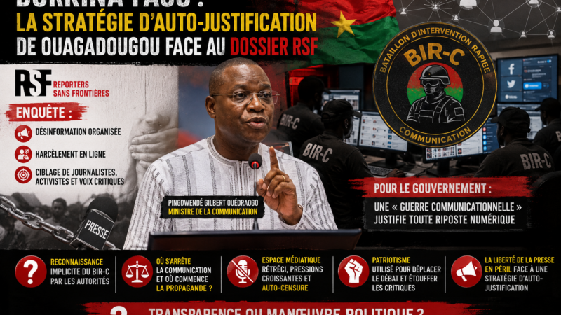 Burkina Faso : la réponse des autorités à RSF passe-t-elle par une stratégie de légitimation ?