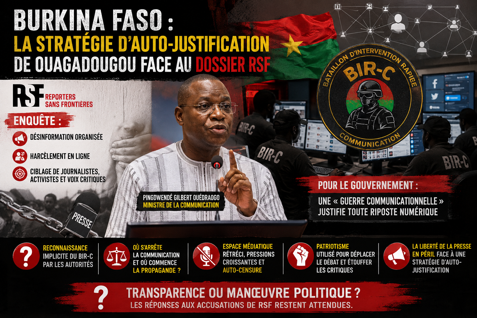 Burkina Faso : la réponse des autorités à RSF passe-t-elle par une stratégie de légitimation ?