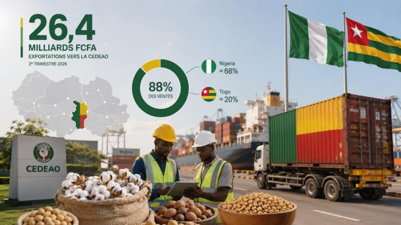 Bénin : le commerce ouest-africain en plein essor avec 26,4 milliards de FCFA au t2 2026