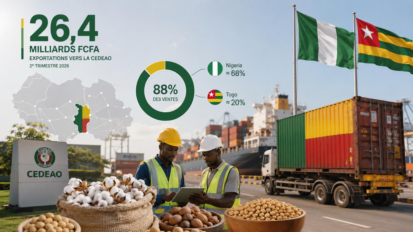 Bénin : le commerce ouest-africain en plein essor avec 26,4 milliards de FCFA au t2 2026
