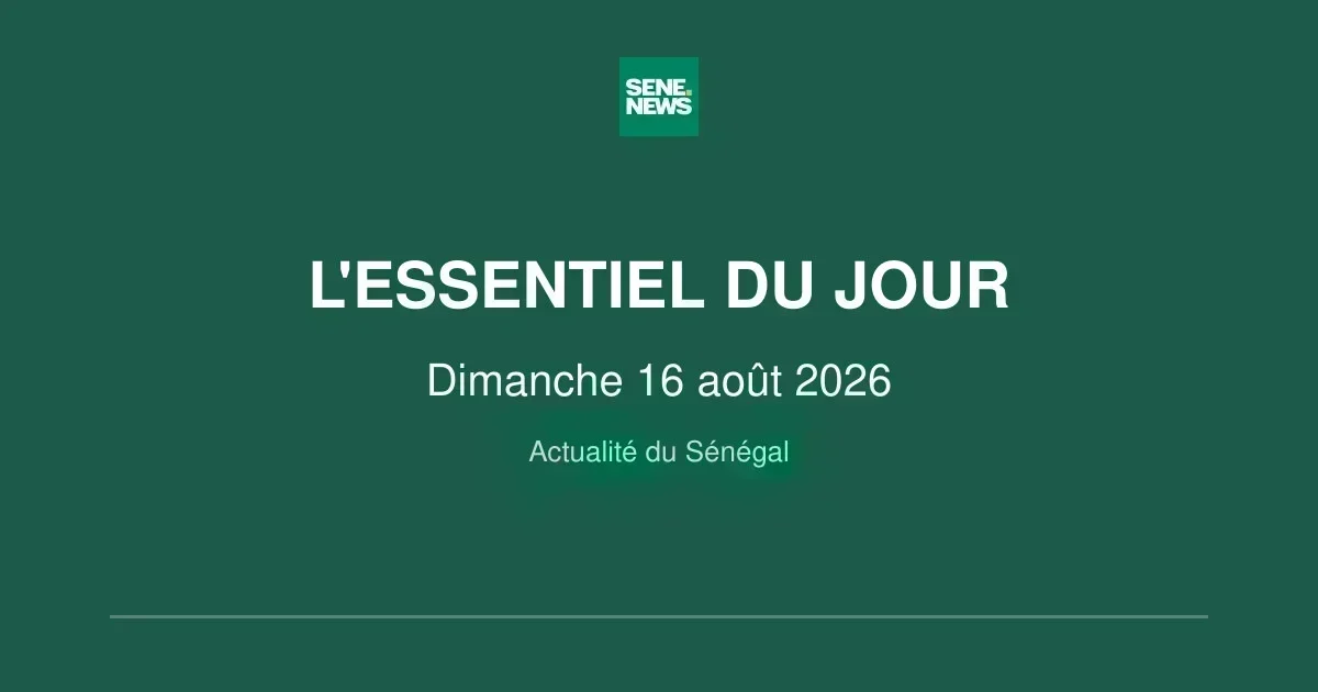 Les faits marquants de ce dimanche au Sénégal
