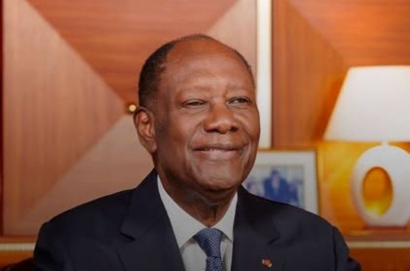 Alassane Ouattara lors d'un discours à Abidjan