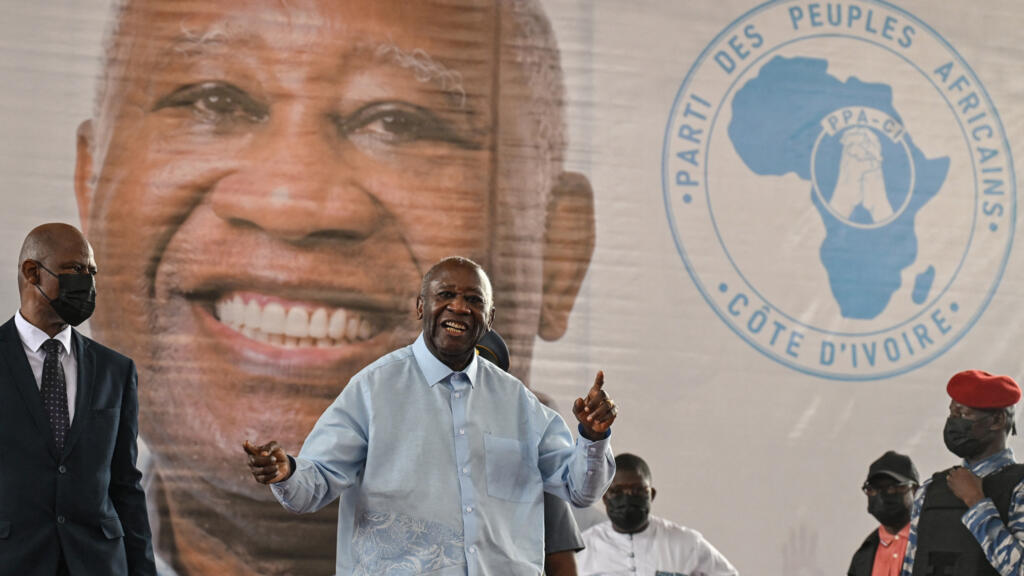 Laurent Gbagbo, président du Parti populaire africain de Côte d'Ivoire (PPA-CI), lors du premier congrès de son parti à Abidjan en mai 2026