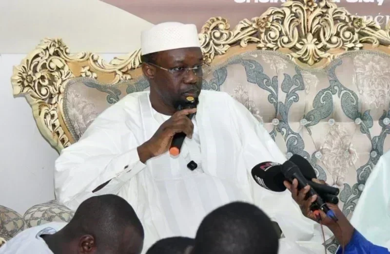 Serigne Habib Sy et Ousmane Sonko lors de la rencontre à Diaksao Serigne Habib Sy et Ousmane Sonko lors de la rencontre à Diaksao