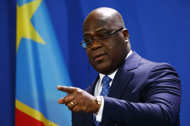Félix Tshisekedi s'exprimant devant son audience