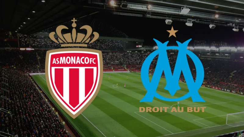 match Monaco Marseille direct : joueurs en action sur le terrain