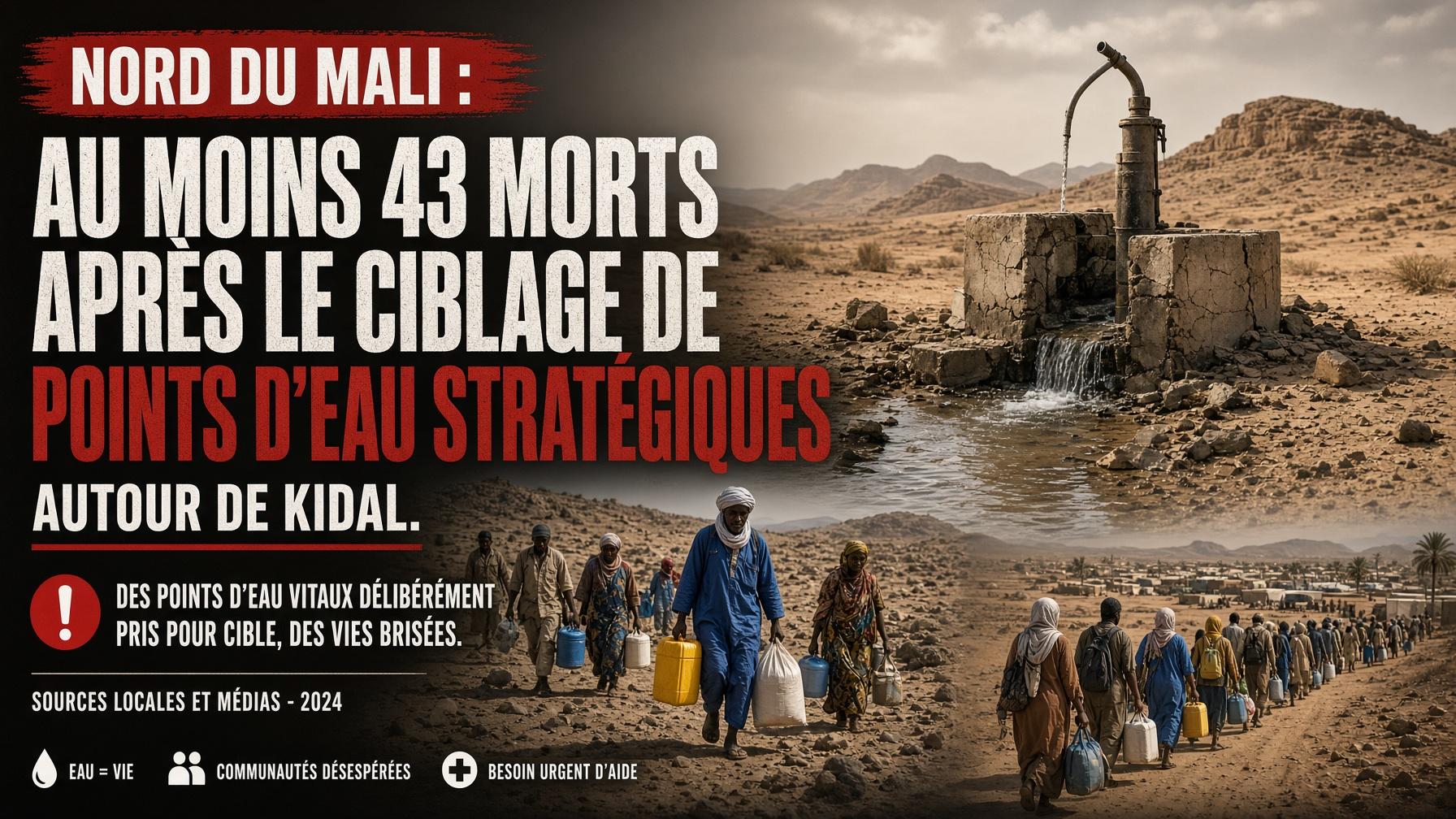 Kidal : le ciblage des points d&rsquo;eau fait au moins 43 morts et fragilise tout l&rsquo;élevage pastoral