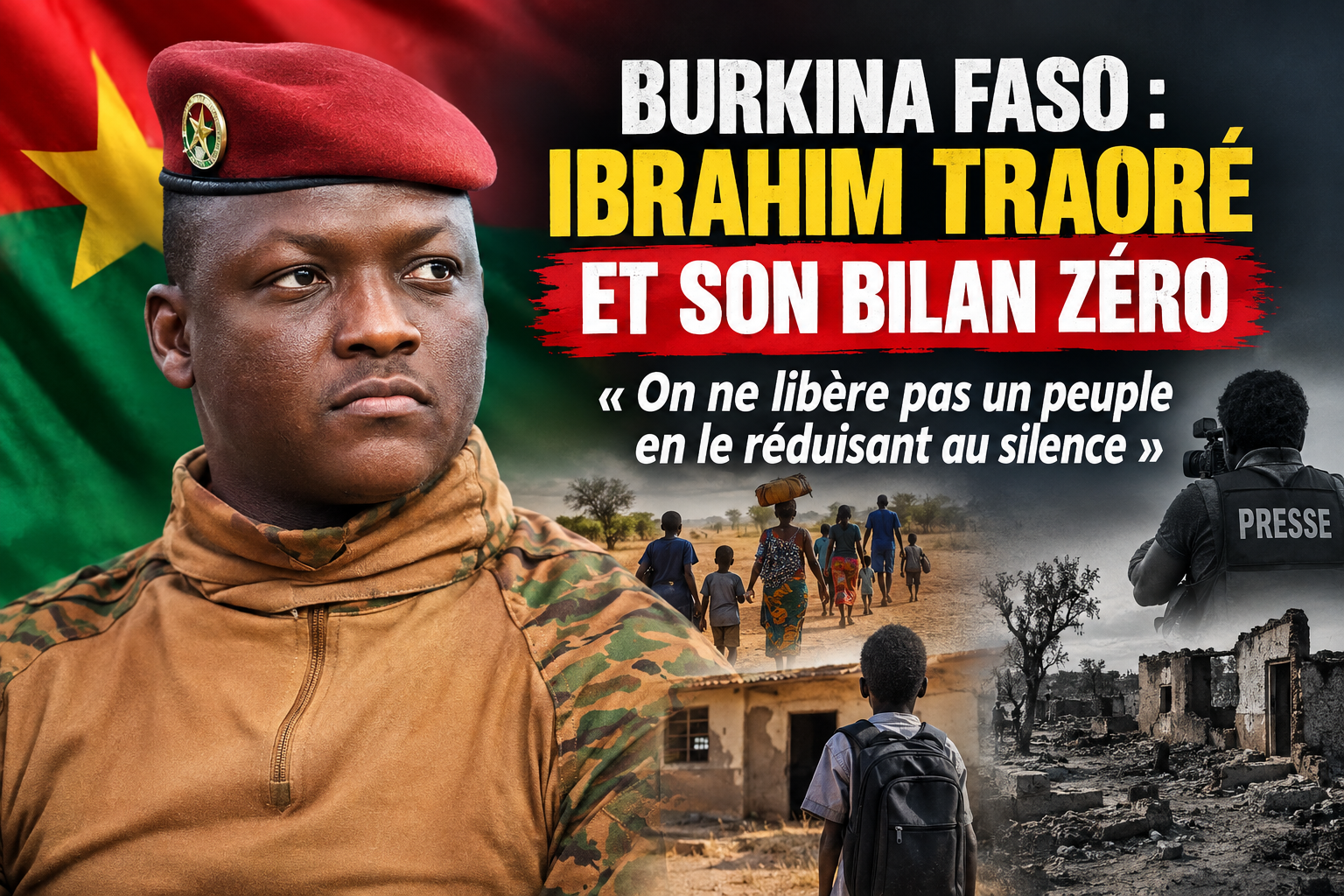 Burkina Faso : quand le pouvoir parle de progrès, le silence des déplacés répond